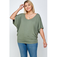 Solid Knit Top, With A Flowy Silhouette