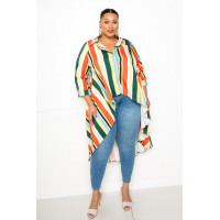 Striped Hi Low Shirt