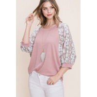Solid French Terry Fashion Top
