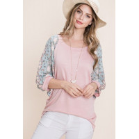 Solid French Terry Fashion Top