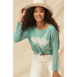 A Mineral Washed Knit Top