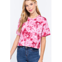 Tie-dye Cotton Jersey Crop Top