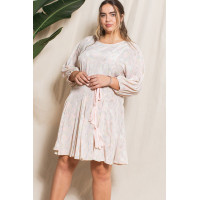 Abstract Printed Mini Swing Woven Dress