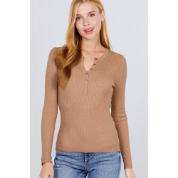Viscose Henley Sweater