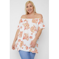 Floral Print Off The Shoulder Top