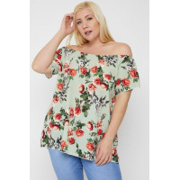 Floral Print Off The Shoulder Top