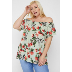 Floral Print Off The Shoulder Top