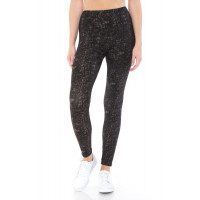 Yoga Style Banded Lined Multi Printed Knit Legging With High Waist