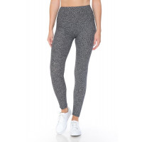 Yoga Style Banded Lined Multi Printed Knit Legging With High Waist