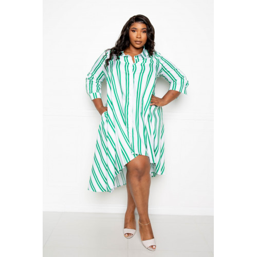Stripe Shirt Dress
