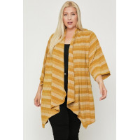 Kimono Style Striped Cardigan