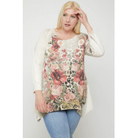 Geometric/tribal Sublimation Print Tunic Top