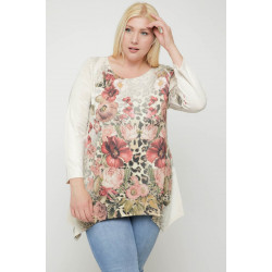 Geometric/tribal Sublimation Print Tunic Top