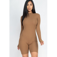 Ribbed Knit Romper