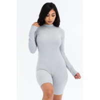 Ribbed Knit Romper