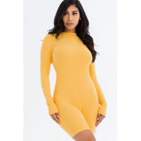Ribbed Knit Romper