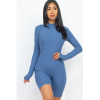 Ribbed Knit Romper