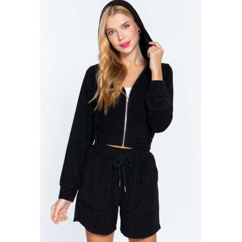Hoodie Terry Towelling Jacket