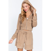Hoodie Terry Towelling Jacket