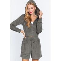 Hoodie Terry Towelling Jacket
