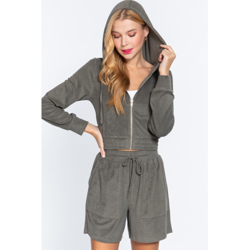 Hoodie Terry Towelling Jacket