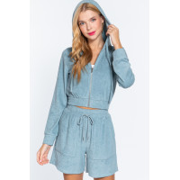 Hoodie Terry Towelling Jacket