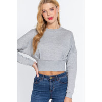 Dolman Slv Inner Fleece Terry Top