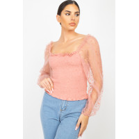 Square Neck Smocking Top