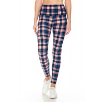5-inch Long Yoga Style Banded Lined Tie Dye Printed Knit Legging With High Waist