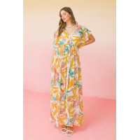 A Printed Woven Maxi Cover Up