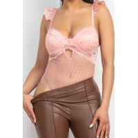 Sweetheart Cut-out Cami Ruffled Bodysuit