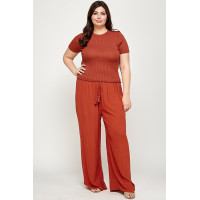 Solid Full Length Wide Leg Palazzo Pants