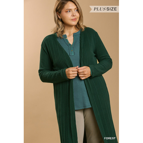 Open Front Long Body Cardigan