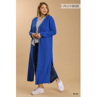 Open Front Long Body Cardigan