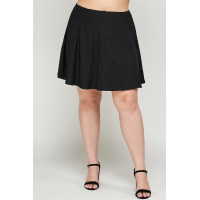 Plus Size, Knit Eyelet A-line Skirt