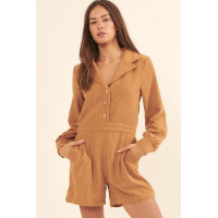 A Woven Corduroy Romper