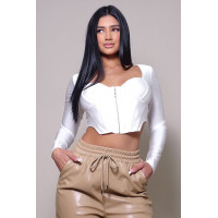 Long Sleeve Corset Top