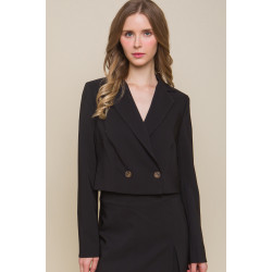 Button Crop Blazer