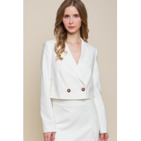 Button Crop Blazer