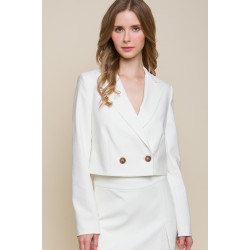 Button Crop Blazer
