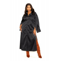 Cape Sleeve Shirt Dress