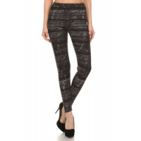 Tie Dye Print, Full Length Leggings In A Fitted Style With A Banded High Waist