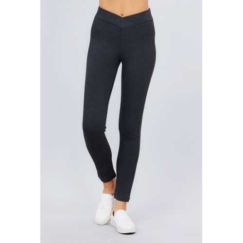 Mid-rise Ponte Pants