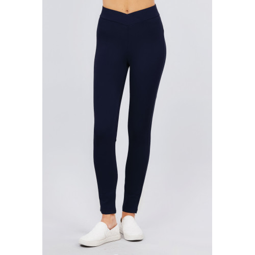 Mid-rise Ponte Pants