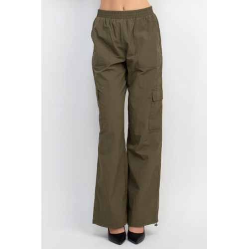 High-rise Cargo Parachute Pants