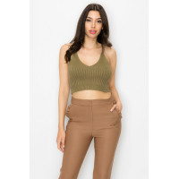 Scoop Neck Rib Top