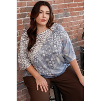 Print Block French Terry Top