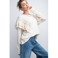 Double Ruffle Sleeves Top