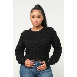 Checker Sweater Top