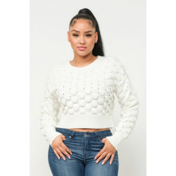 Checker Sweater Top